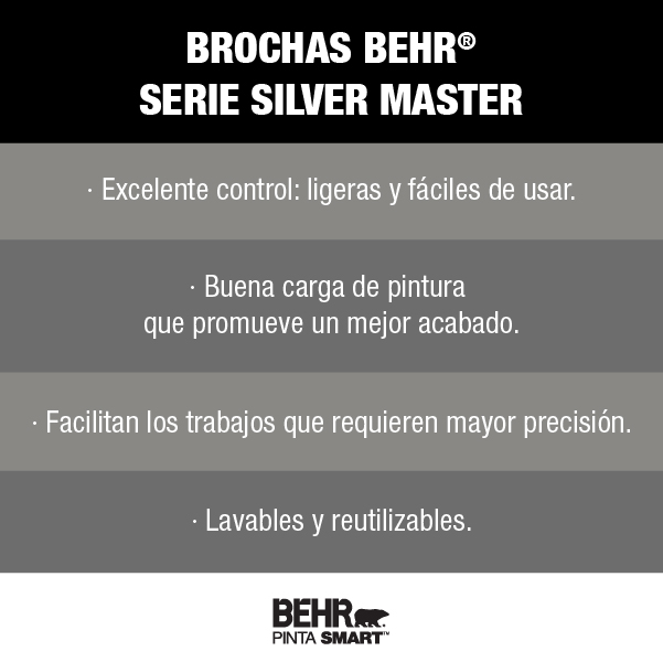 Behr Brochas Silver Master Home Depot México